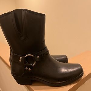 Bogs Womens Dakota Short Rubber Rain Boots Size 8 Black Harness Western